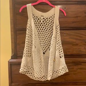 Free People Other - Free People - crochet vest w/gold button details Free People Other - Free People - crochet vest w/gold button details